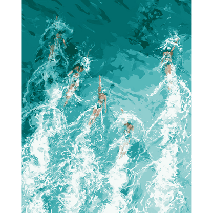 Swimmers | Paint by Number- Paint by Numbers