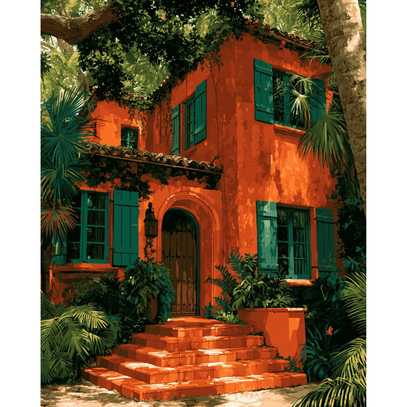 Terracotta Villa | Paint by Number- Paint by Numbers