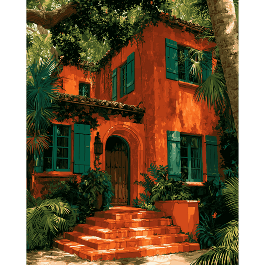 Terracotta Villa | Paint by Number- Paint by Numbers