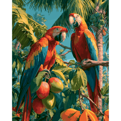Tropical Companions | Paint by Number- Paint by Numbers