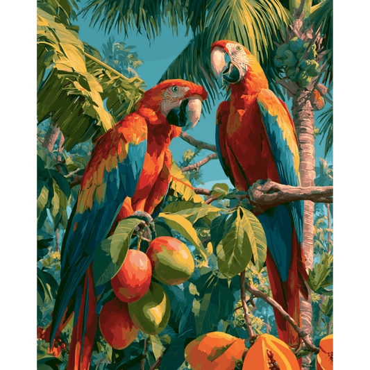 Tropical Companions | Paint by Number- Paint by Numbers