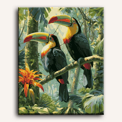 Tropical Toucans | Paint by Number