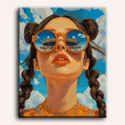 Brunette Carousel | Paint by Number