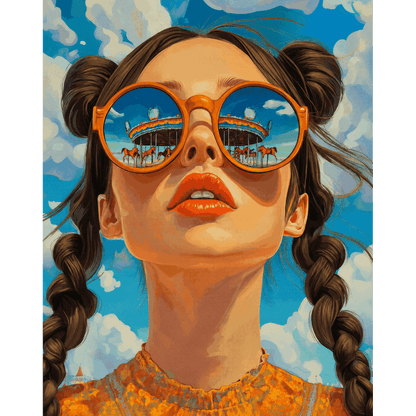 Brunette Carousel | Paint by Number- Paint by Numbers