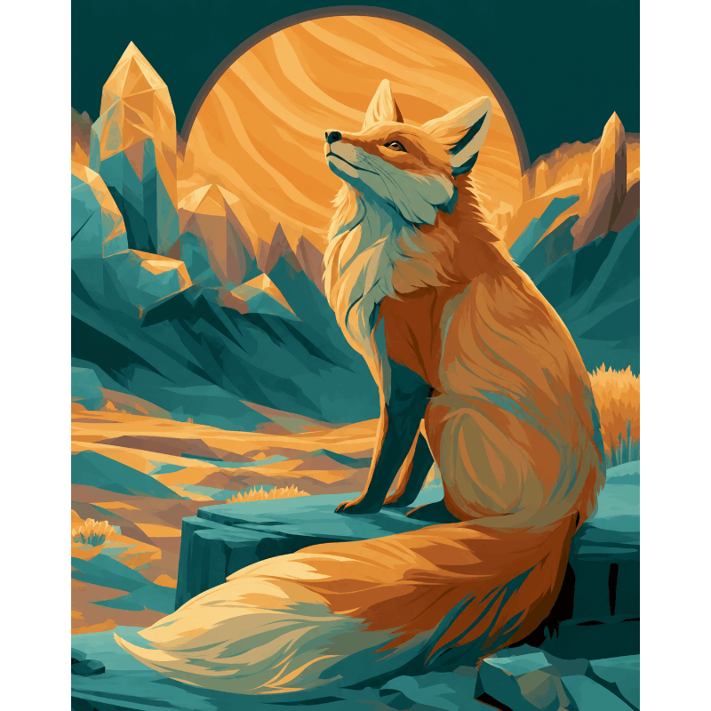 Fox at Dusk | Dipingi con i Numeri- Dipingi con i Numeri