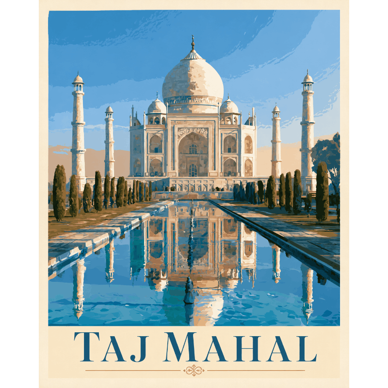 Taj Mahal | Paint by Number- Paint by Numbers
