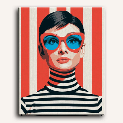Modern Audrey Hepburn | Paint by Number