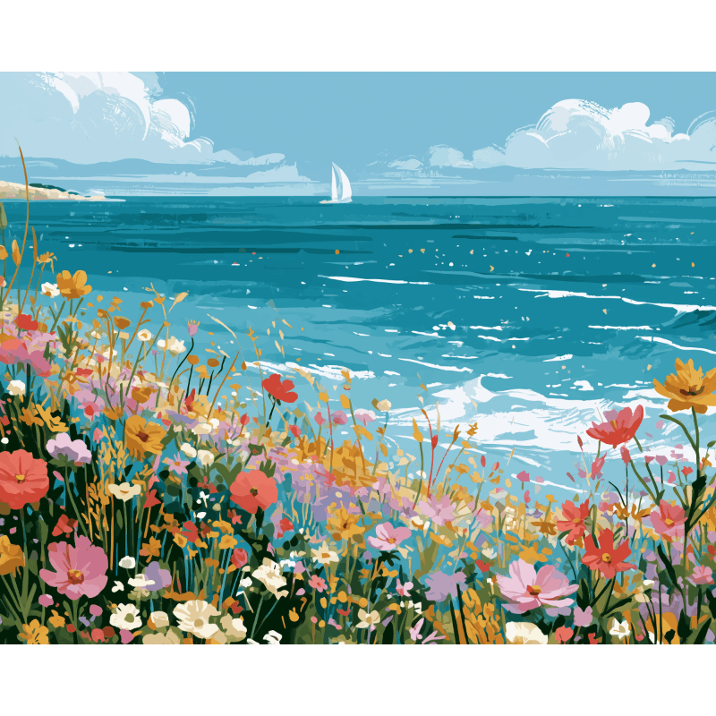 Wildflower Meadow | Paint by Number- Paint by Numbers