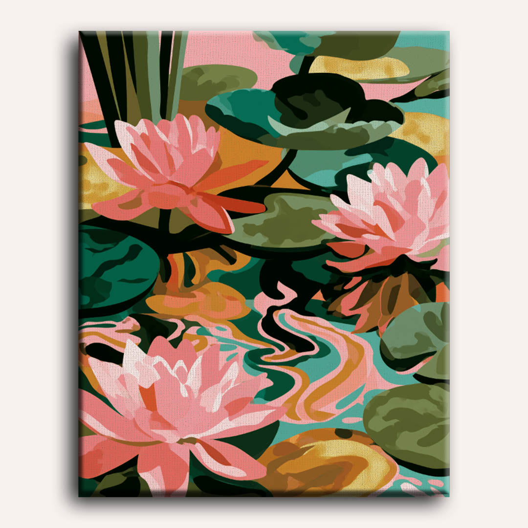 The Lotus Pond | Paint by Number