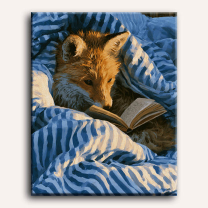 Reading Fox | Paint by Number
