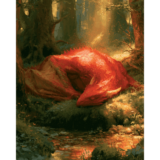 Sleeping Dragon | Paint by Number- Paint by Numbers