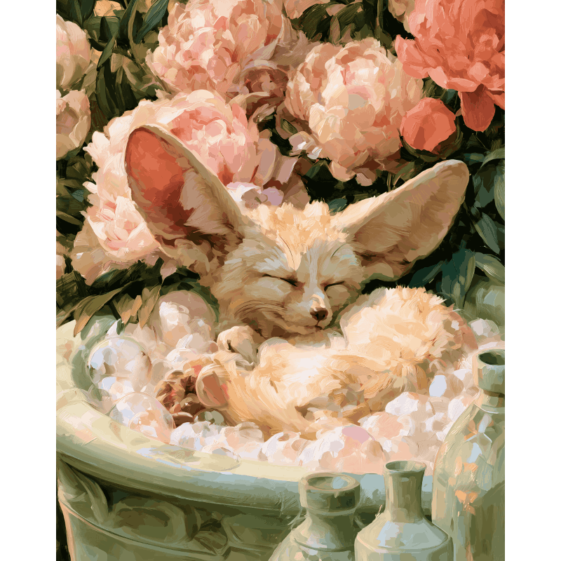 Dreaming Fennec | Paint by Number- Paint by Numbers