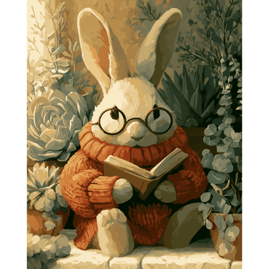 Adorable Rabbit | Paint by Number- Paint by Numbers