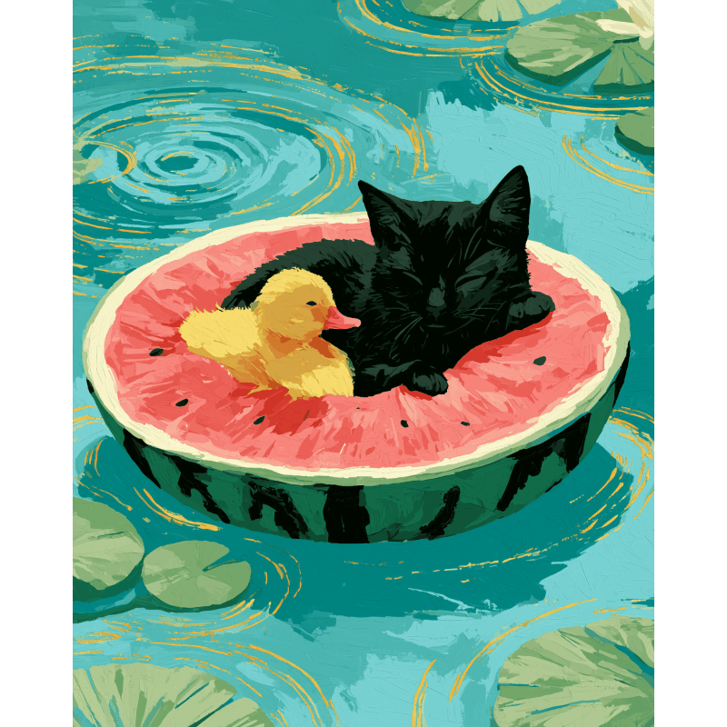 Watermelon Dreams | Paint by Number- Paint by Numbers
