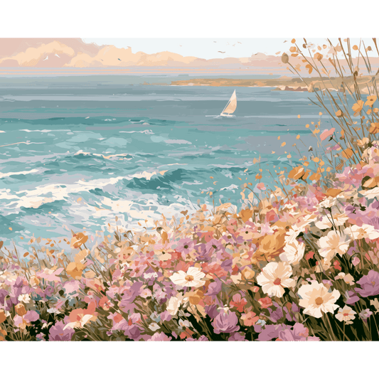 Dreamy Coastal | Paint by Number- Paint by Numbers