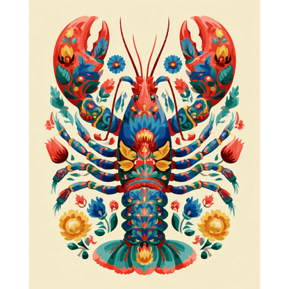 Polish Style Lobster | Paint by Number- Paint by Numbers