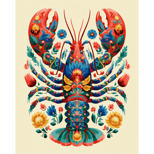 Polish Style Lobster | Paint by Number- Paint by Numbers