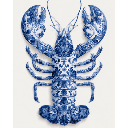 Portuguese Azulejo Lobster | Paint by Number- Paint by Numbers