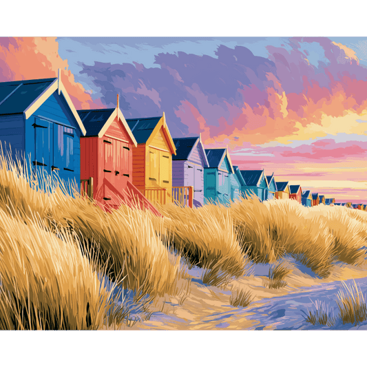 Coastal Cabins | Paint by Number- Paint by Numbers