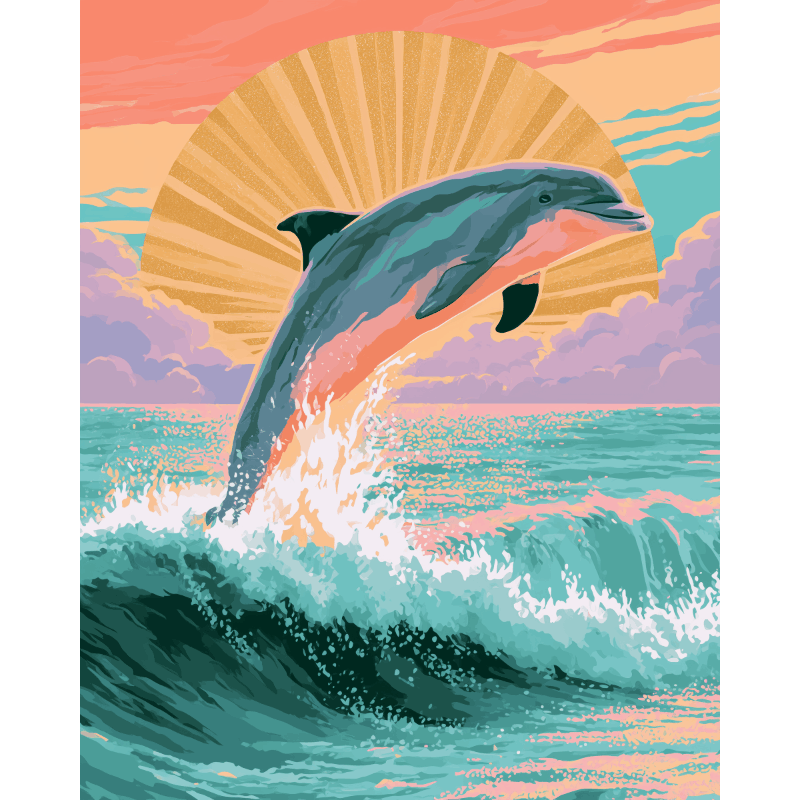 Joyful Splash | Paint by Number- Paint by Numbers