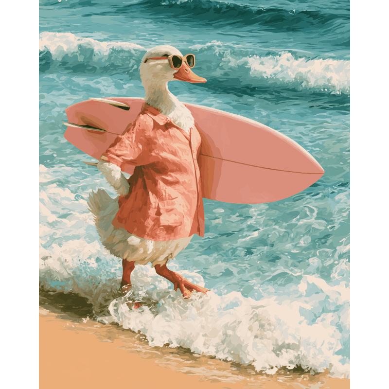 Quackin' Waves | Paint by Number- Paint by Numbers