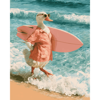 Quackin' Waves | Paint by Number- Paint by Numbers