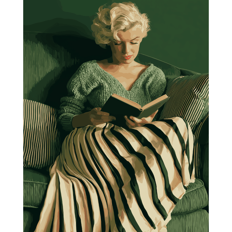 Reading Marilyn | Paint by Number- Paint by Numbers