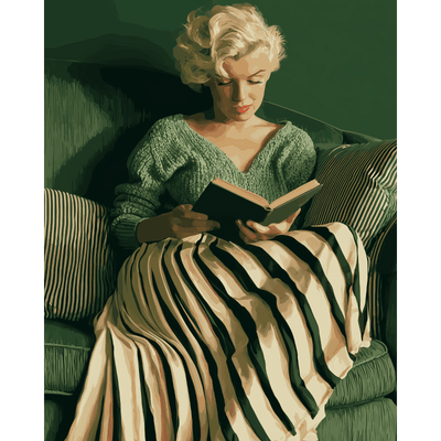 Marilyn lectrice | Peinture à numéros
