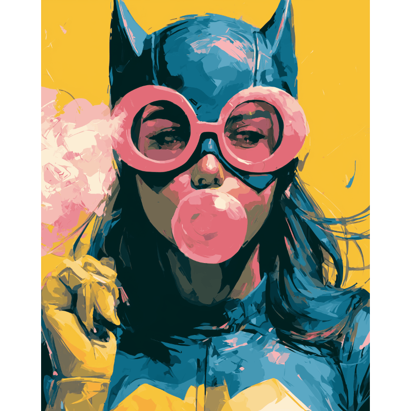 Bubblegum Hero | Paint by Number- Paint by Numbers