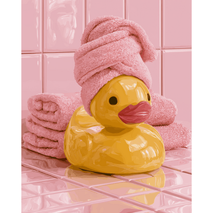 Bath Time Duckling | Paint by Number- Paint by Numbers