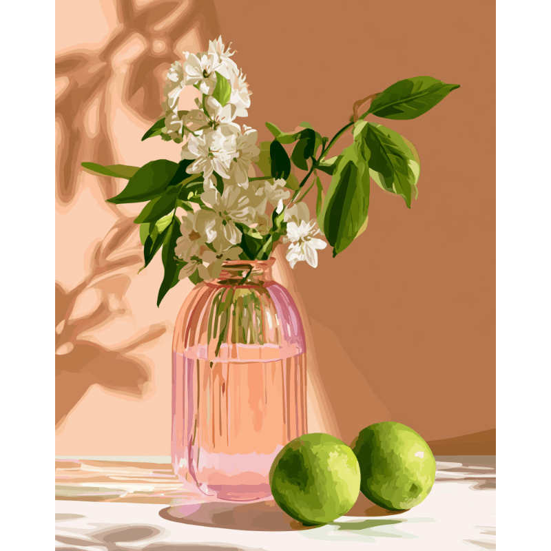 Blossom and Lime | Paint by Number- Paint by Numbers