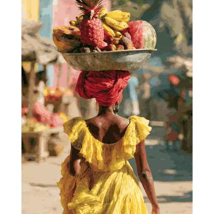 Caribbean Market | Paint by Number- Paint by Numbers