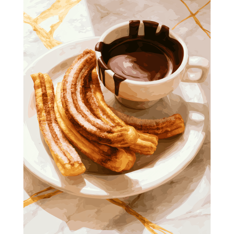 Churros | Paint by Number- Paint by Numbers