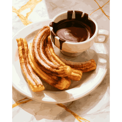 Churros | Paint by Number- Paint by Numbers