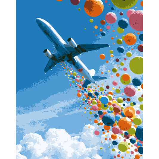 Color Burst Flight | Paint by Number- Paint by Numbers
