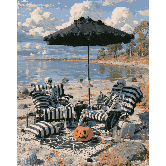 Halloween Beach | Paint by Number- Paint by Numbers