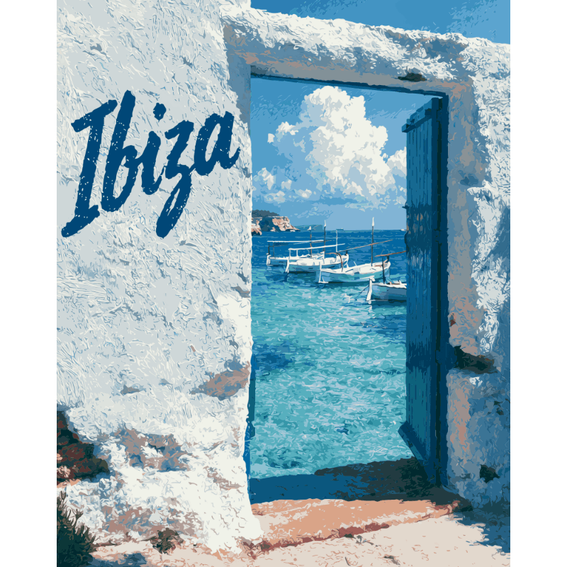 Ibiza Doorway | Paint by Number- Paint by Numbers
