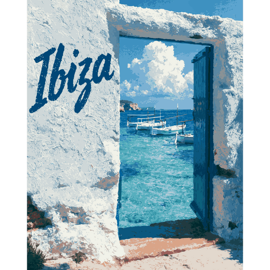 Ibiza Doorway | Paint by Number- Paint by Numbers