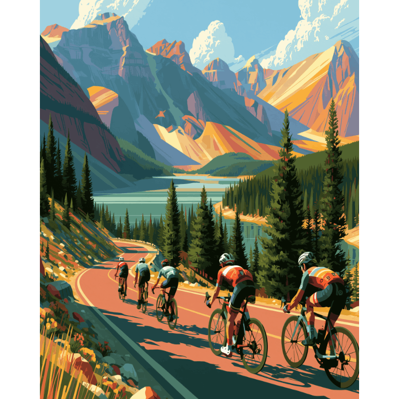 Lakeside Climb | Paint by Number- Paint by Numbers