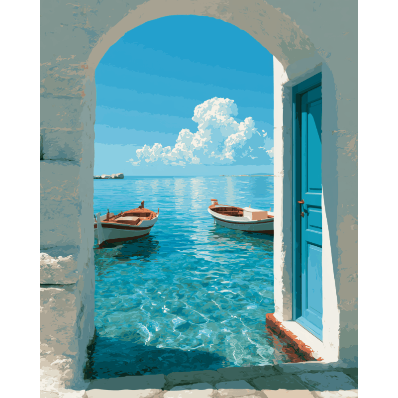 Mediterranean Doorway | Paint by Number- Paint by Numbers