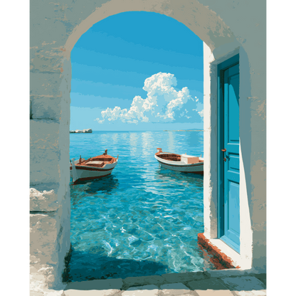 Mediterranean Doorway | Paint by Number- Paint by Numbers