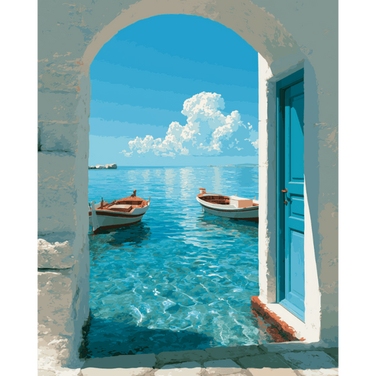 Mediterranean Doorway | Paint by Number- Paint by Numbers
