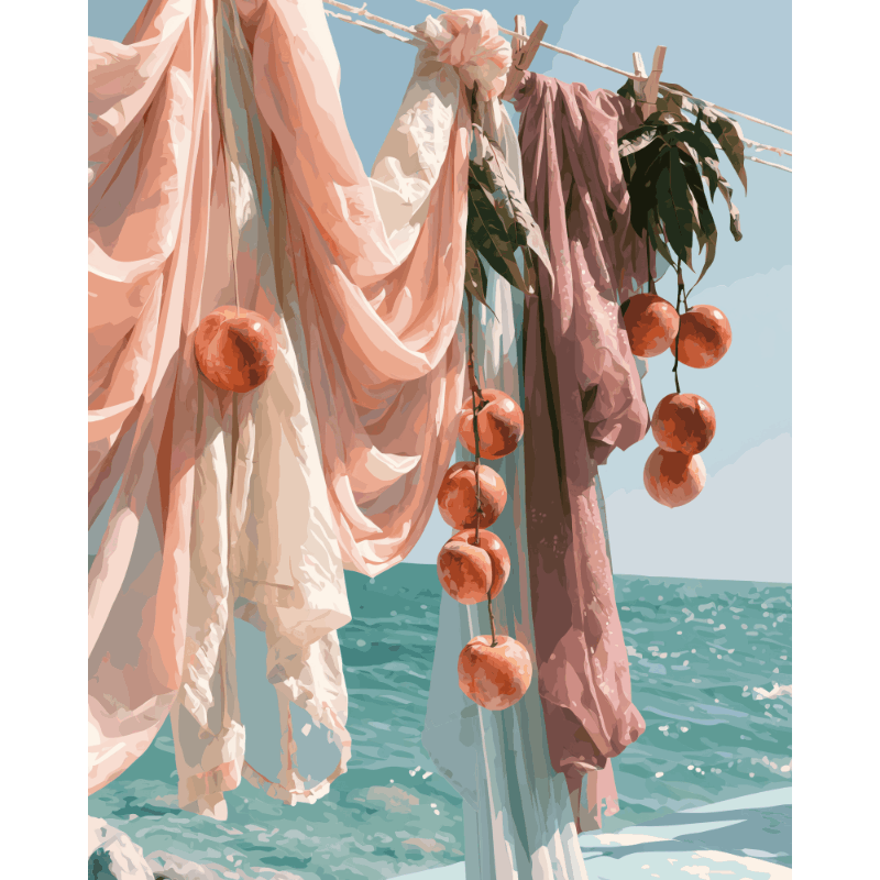 Peaches and Linen | Paint by Number- Paint by Numbers
