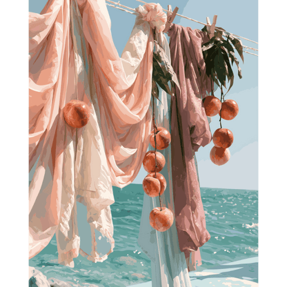 Peaches and Linen | Paint by Number- Paint by Numbers