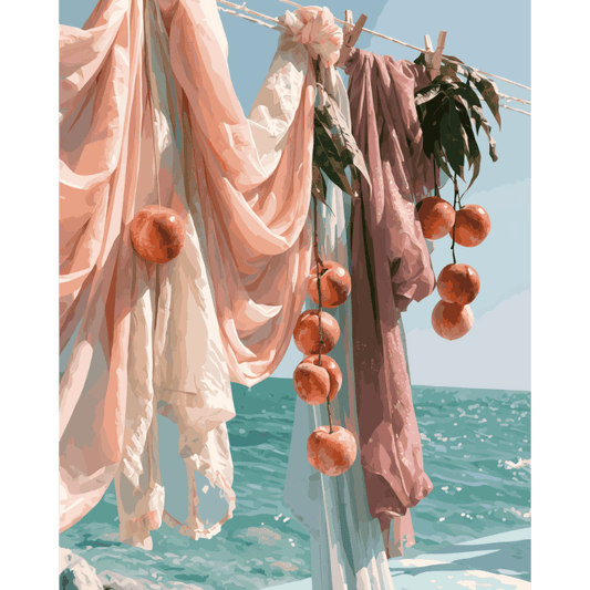 Peaches and Linen | Paint by Number- Paint by Numbers