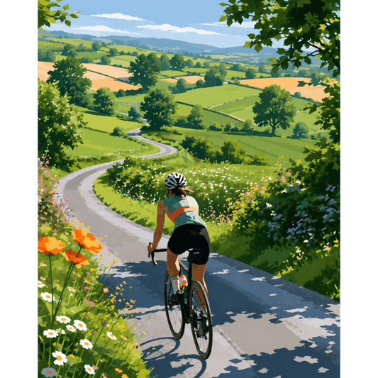 Summer Cycling | Paint by Number- Paint by Numbers