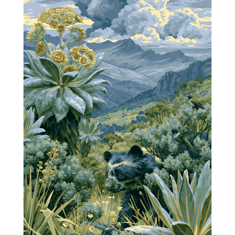 Bear of The Andes | Paint by Number- Paint by Numbers
