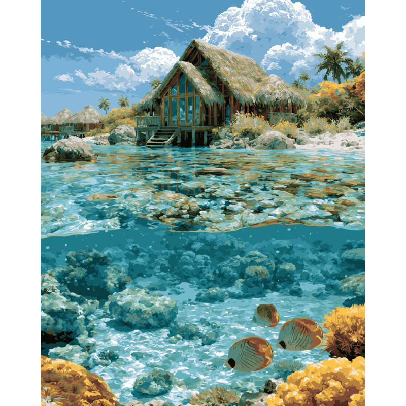 Caribbean Bliss | Paint by Number- Paint by Numbers