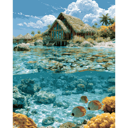 Caribbean Bliss | Paint by Number- Paint by Numbers