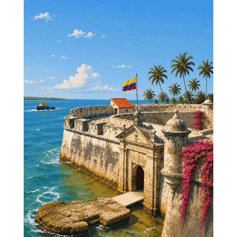 Cartagena Walls | Paint by Number- Paint by Numbers